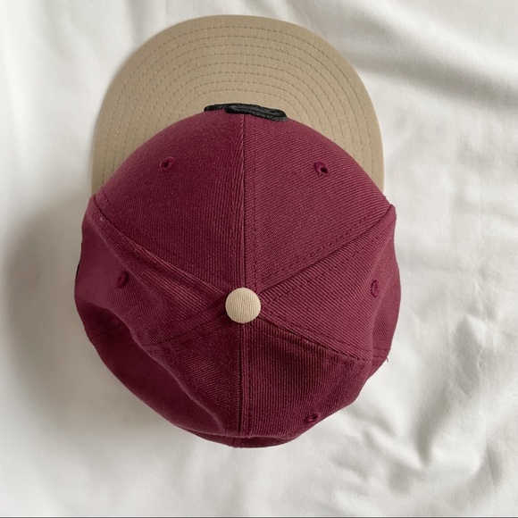 San Diego Maroon Tan 59Fifty New Era Wool Fitted Baseball Cap Hat 7 3/8 - Picture 6 of 6